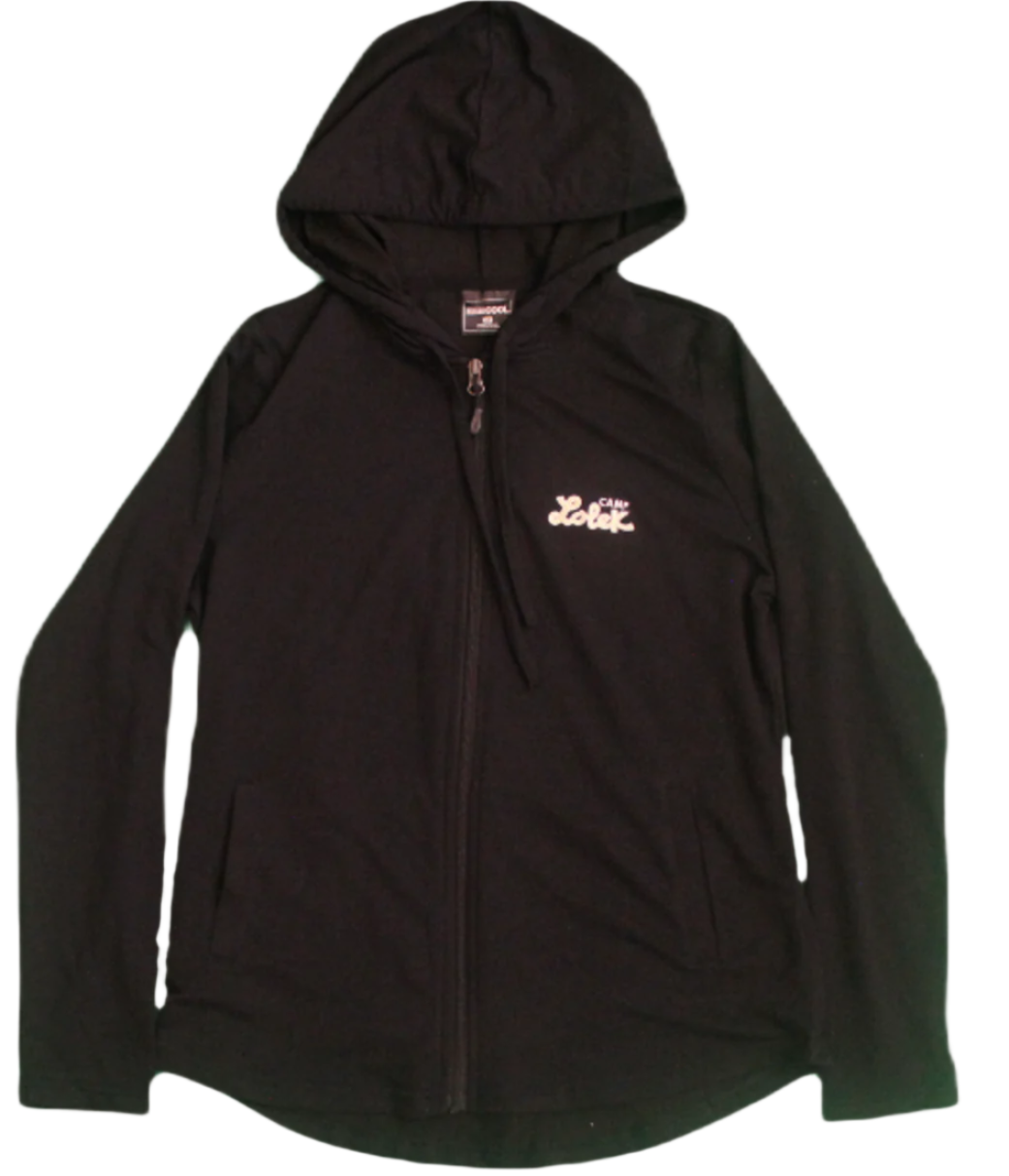 Women's Black Camp Lolek Lightweight Full Zip Sweatshirt