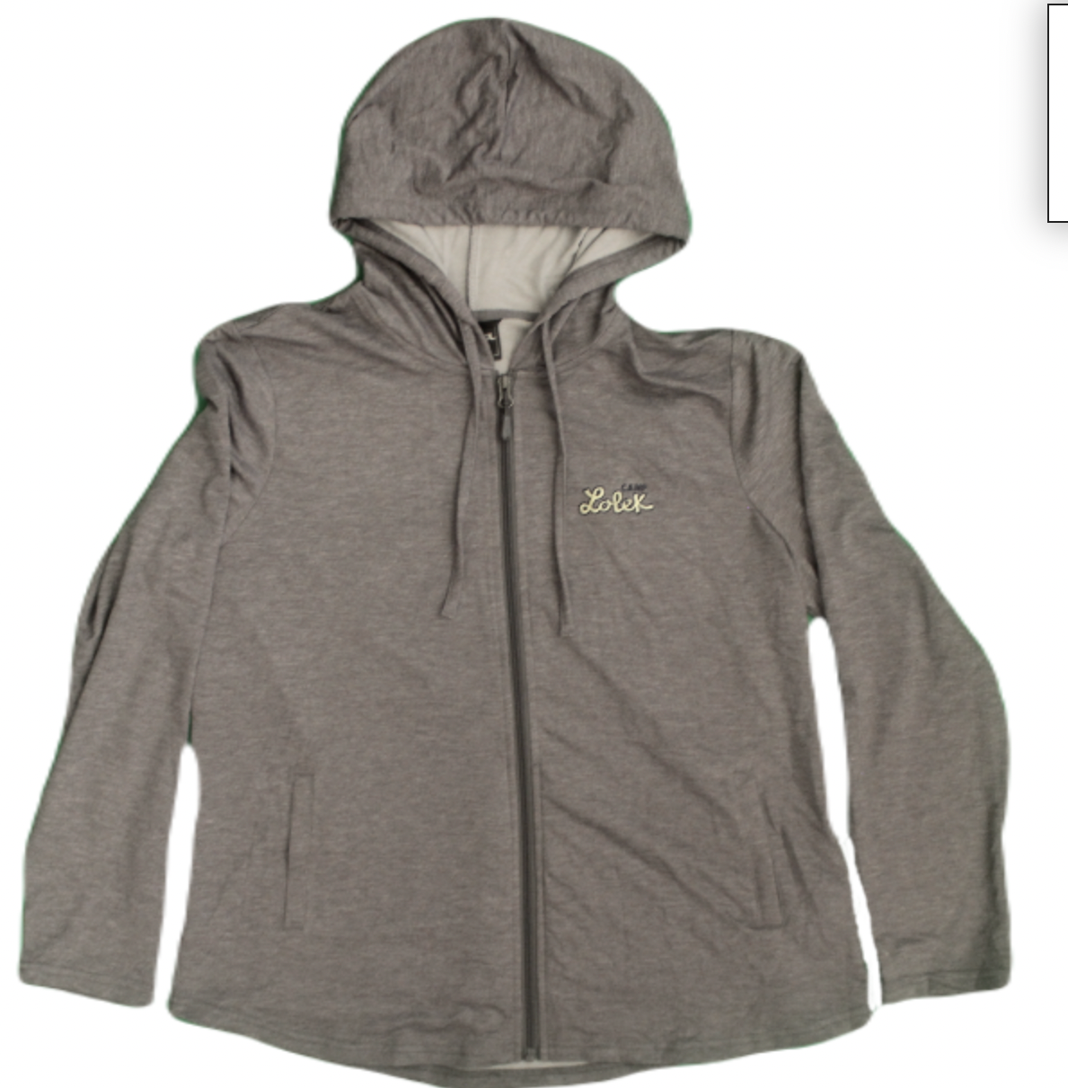 Women's Grey Camp Lolek Lightweight Full Zip Sweatshirt